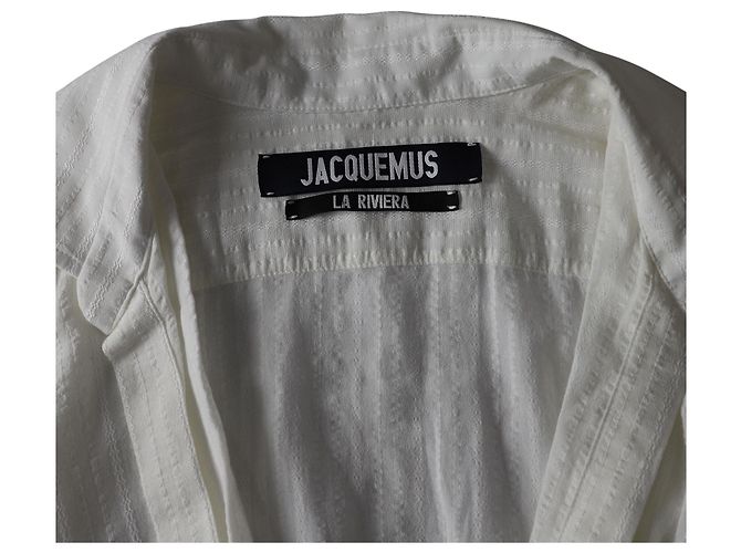 Vestido Jacquemus La Robe Bahia de lino y algodón blanco - vista 3