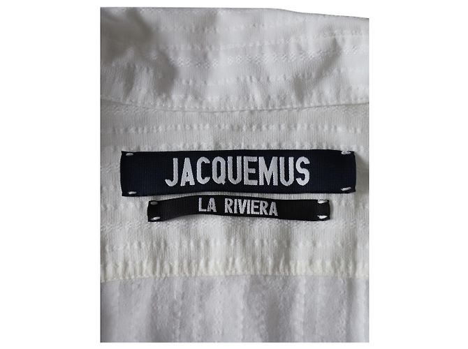 Vestido Jacquemus La Robe Bahia de lino y algodón blanco - vista 4
