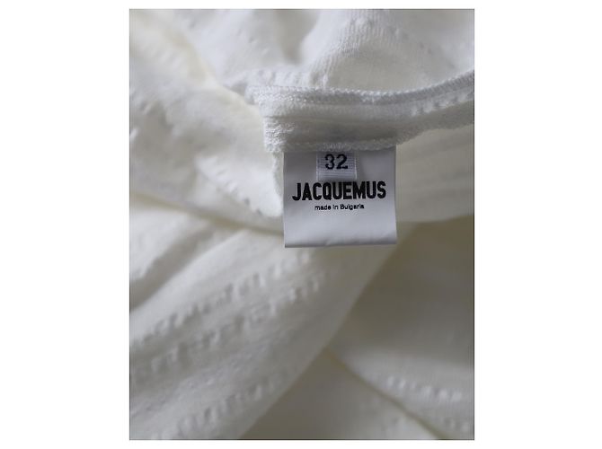 Vestido Jacquemus La Robe Bahia de lino y algodón blanco - vista 6