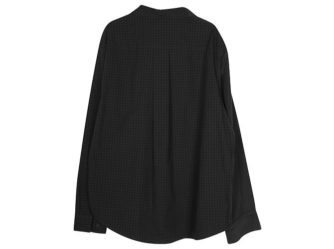 Balenciaga 50/50 Pyjama-Shirt aus dunkelgrauem Cupro - Ansicht 2
