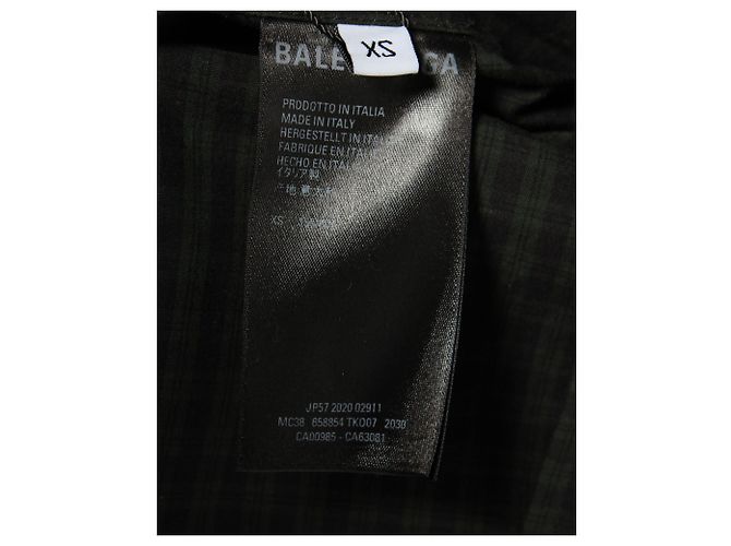 Balenciaga 50/50 Pyjama-Shirt aus dunkelgrauem Cupro - Ansicht 4