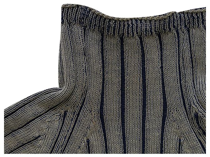 Mini abito Peter Pilotto a collo alto in maglia a righe in cotone multicolor Stampa python - vista 4