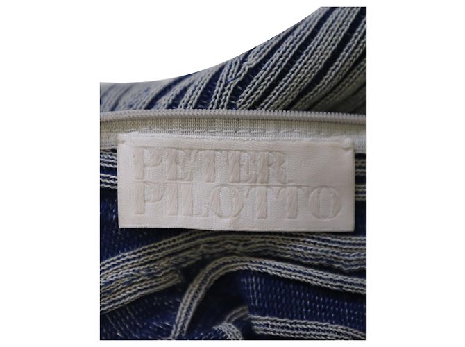 Mini abito Peter Pilotto a collo alto in maglia a righe in cotone multicolor Stampa python - vista 5