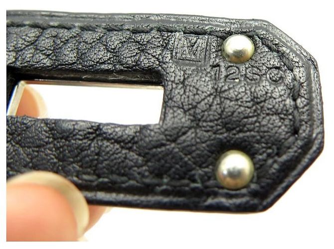 Hermès Riemen oben 40 togo leder Schwarz - Ansicht 8