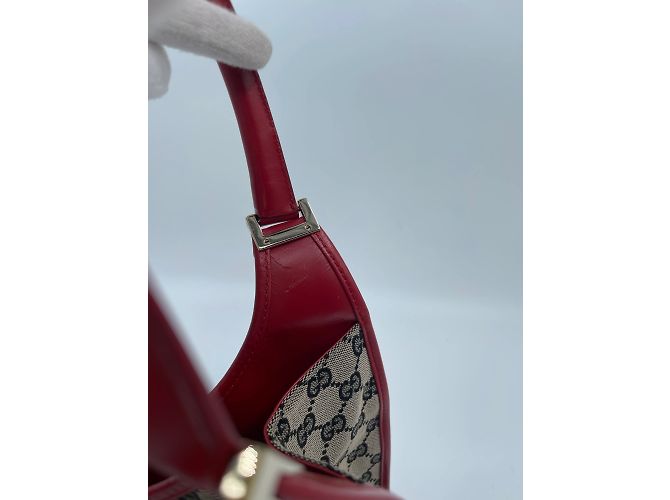 Borsa Gucci Bardot in tela marrone - vista 9