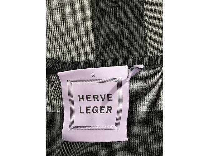 HERVE LEGER Kleider T.International S Synthetisch Grau - Ansicht 3