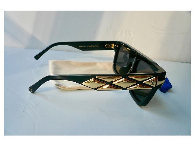 LOUIS VUITTON Occhiali da sole squadrati LV Malletage ESAURITI Nero - vista 3