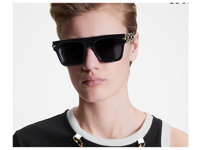 LOUIS VUITTON Occhiali da sole squadrati LV Malletage ESAURITI Nero - vista 5