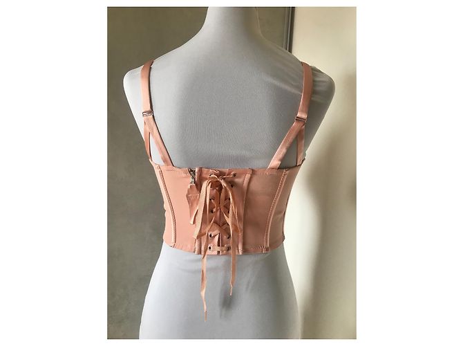 Jean Paul Gaultier Corsé Bustier Cónico Rosa Acetato - vista 4