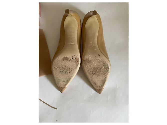 Décolleté Miu Miu in vernice beige 41 - vista 6
