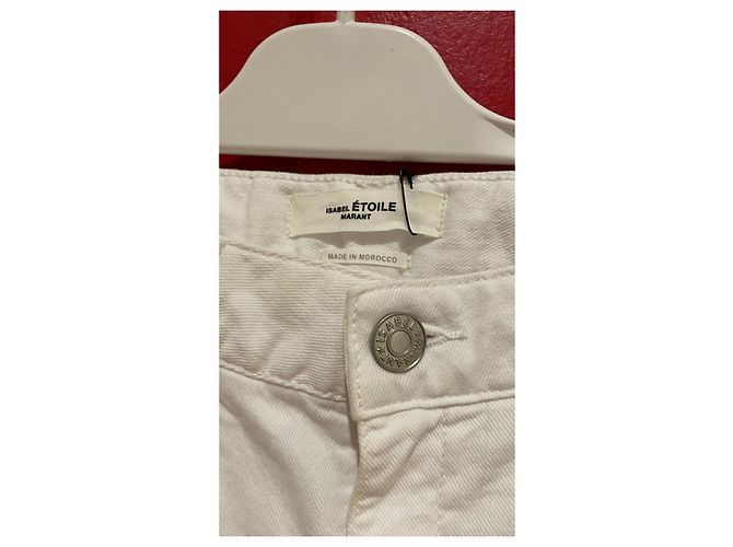 Isabel Marant Etoile Vaqueros Blancos de Algodón 38 - vista 2