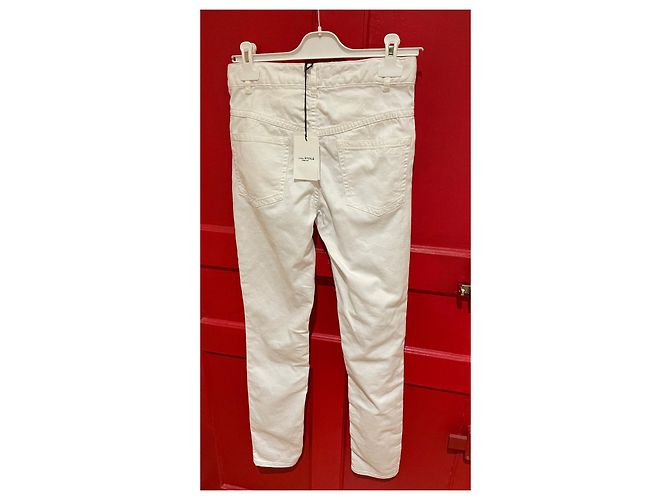 Isabel Marant Etoile Vaqueros Blancos de Algodón 38 - vista 3