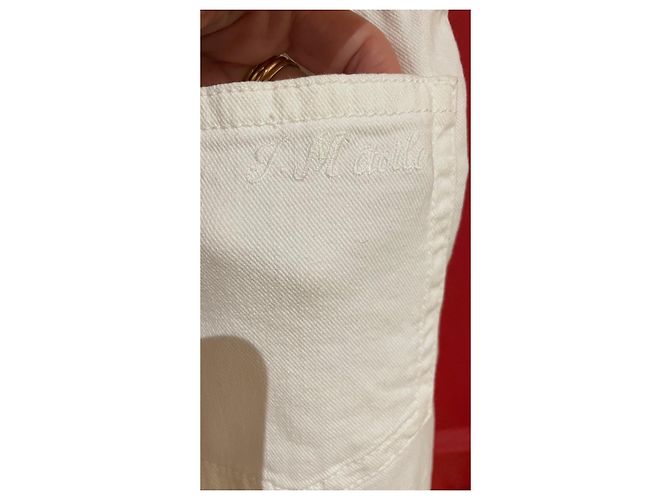 Isabel Marant Etoile Vaqueros Blancos de Algodón 38 - vista 4