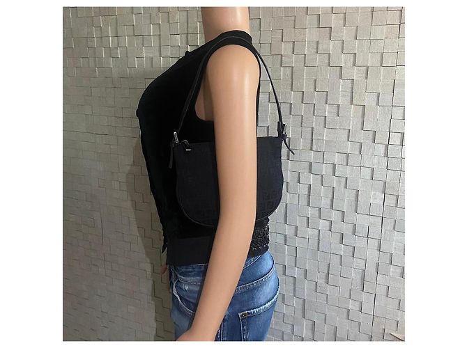 BORSA BAGUETTE FENDI Nero - vista 9