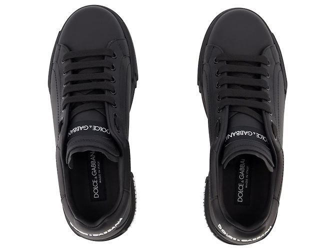 Dolce & Gabbana Sneakers Portofino - Dolce&Gabbana - Pelle - Nero - vista 4