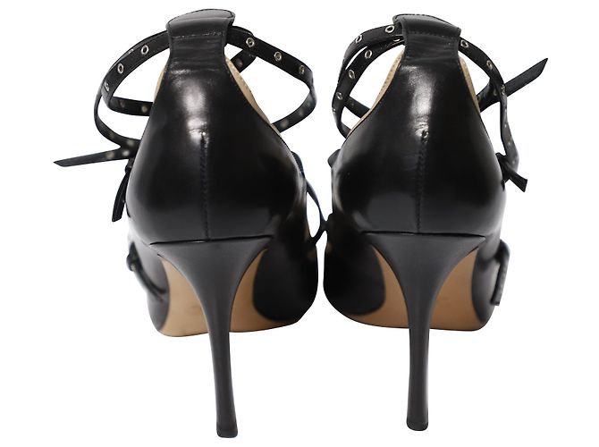 Décolleté con borchie Valentino Grommet in pelle nera Nero - vista 4