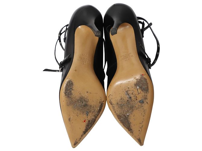 Décolleté con borchie Valentino Grommet in pelle nera Nero - vista 5
