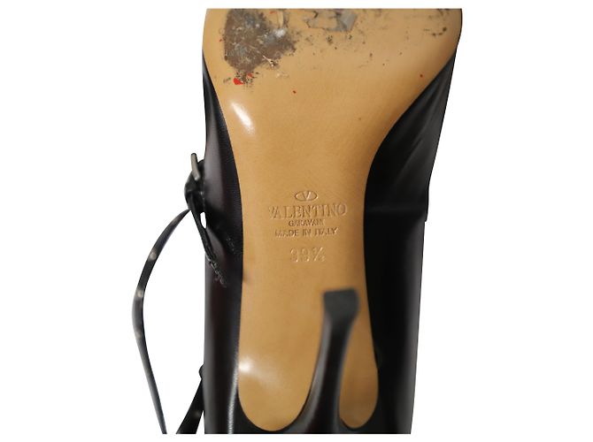 Décolleté con borchie Valentino Grommet in pelle nera Nero - vista 6