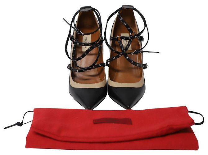 Décolleté con borchie Valentino Grommet in pelle nera Nero - vista 7