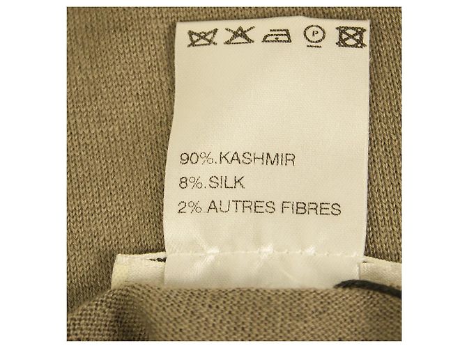 Chloé Abito Chloe Marrone Cashmere Seta Manica Lunga Lunghezza Ginocchio Maglia Taglia S - vista 4