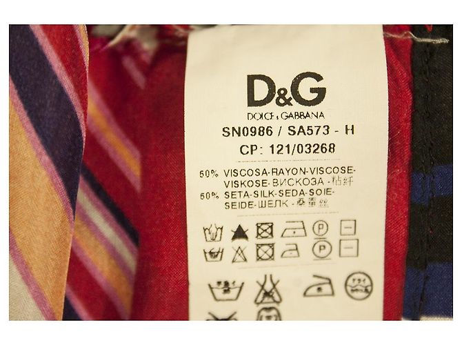Dolce & Gabbana gray Front Multicolor Silk back Sleeveless Tank Top size 40 Multiple colors - view 7