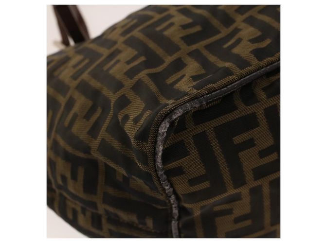 FENDI Zucca Canvas Hand Bag Brown Auth rd5177 - view 14
