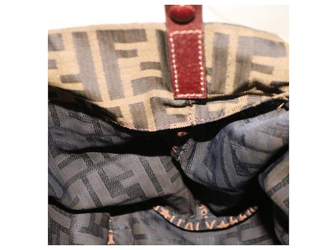 FENDI Zucca Canvas Hand Bag Brown Auth rd5177 - view 19