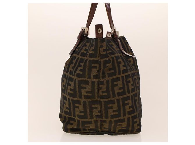 FENDI Zucca Canvas Hand Bag Brown Auth rd5177 - view 3