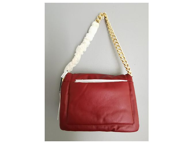 Borsa Marc Jacobs Pillow in pelle bordeaux con finiture oro Rosso Bordò Gold hardware - vista 10