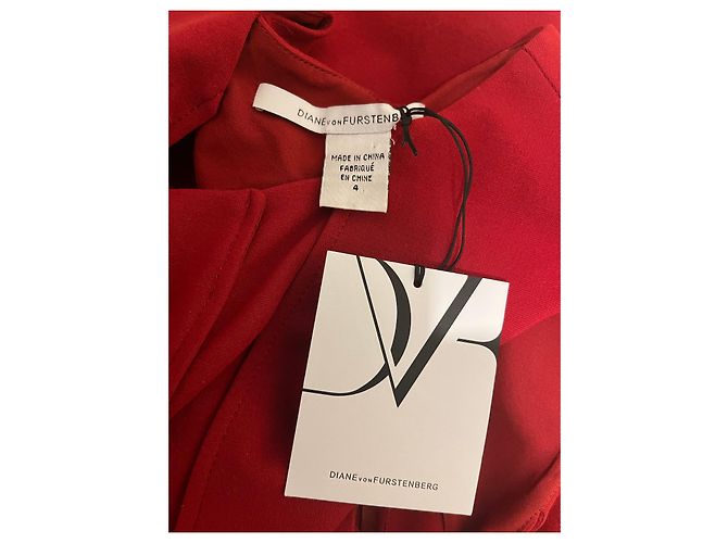 Diane Von Furstenberg DvF Alexandria-Kleid in Red Spice Rot - Ansicht 6