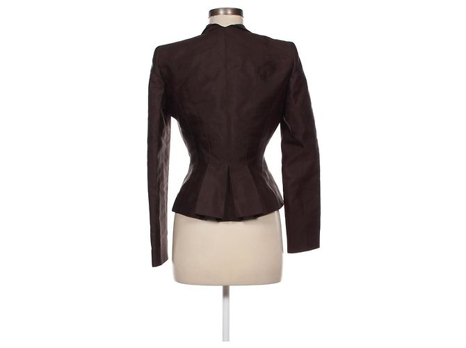 Blazer Amanda Wakeley de seda marrón Castaño - vista 2
