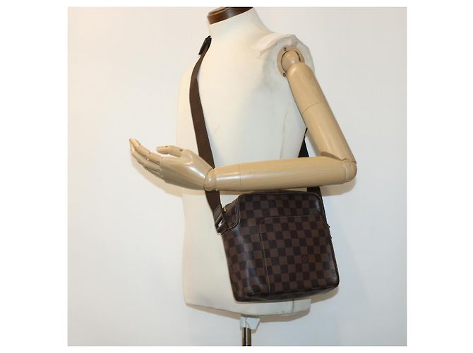 LOUIS VUITTON Damier Ebene Olaf PM Borsa a tracolla N41442 LV Auth bs5247 - vista 24