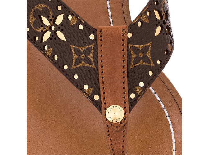 LOUIS VUITTON  Mules & clogs T.EU 37 Leather Brown - view 3