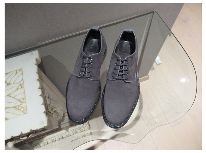 Autre Marque Derbies en daim gris Garment Project - vue 3
