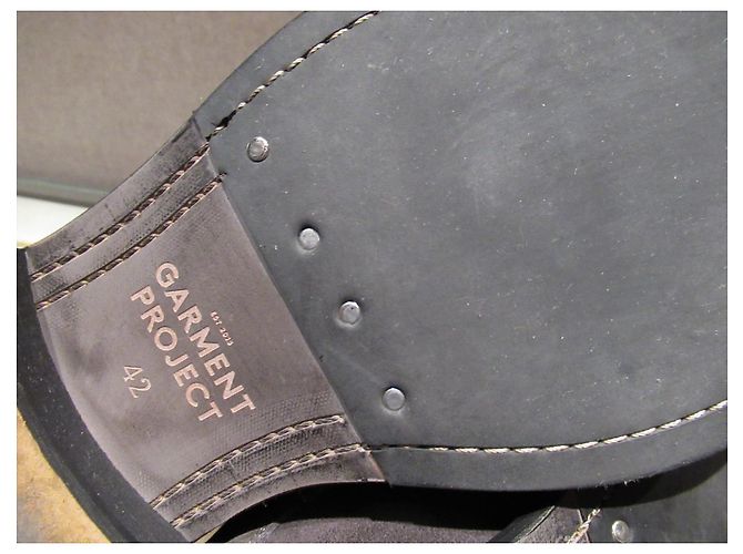 Autre Marque Derbies en daim gris Garment Project - vue 8