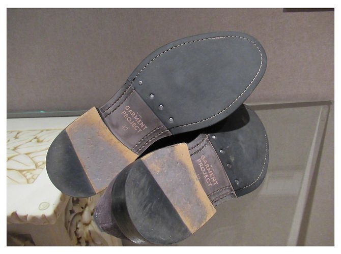 Autre Marque Derbies en daim gris Garment Project - vue 9