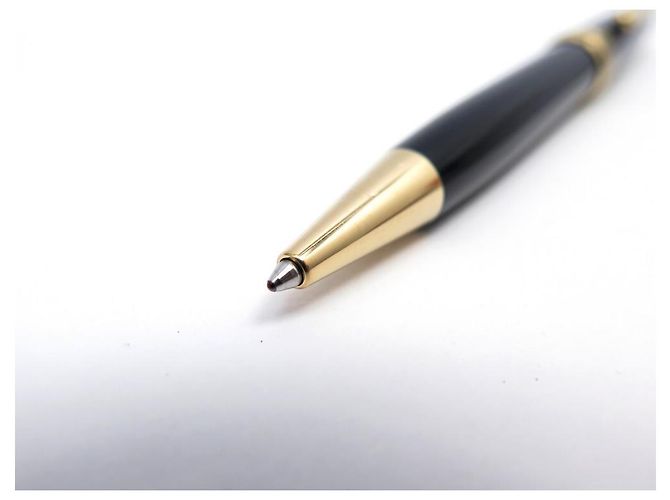 MONTBLANC MEISTERSTUCK CLASSIC GOLD MB KUGELSCHREIBER10883 SCHWARZER HARZSTIFT - Ansicht 2