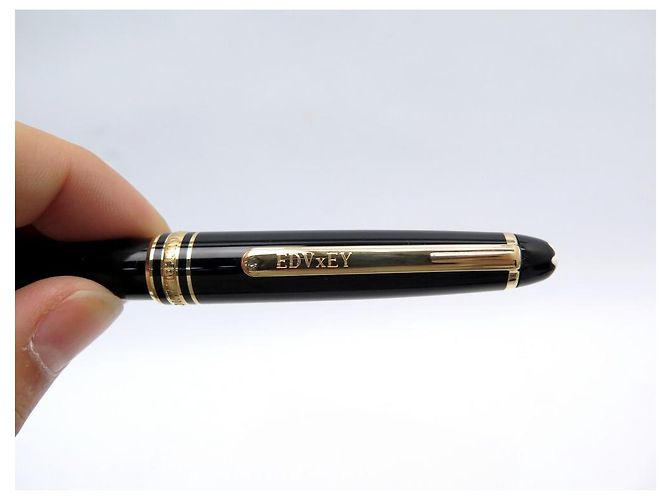 MONTBLANC MEISTERSTUCK CLASSIC GOLD MB KUGELSCHREIBER10883 SCHWARZER HARZSTIFT - Ansicht 4
