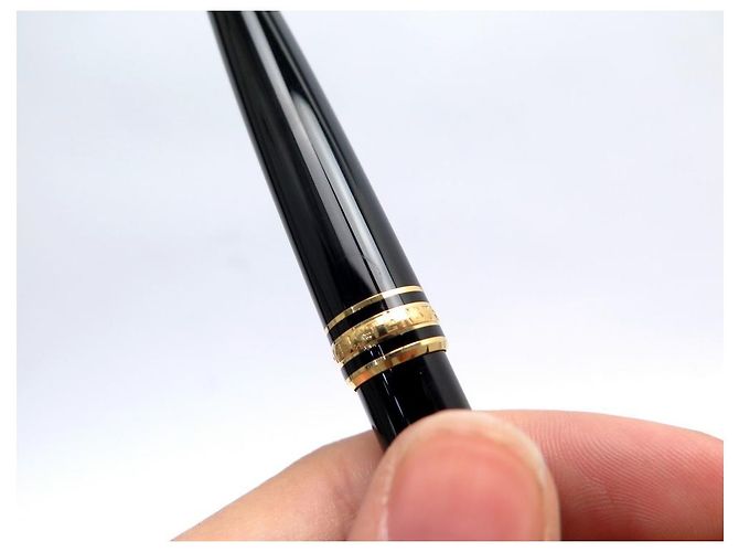 MONTBLANC MEISTERSTUCK CLASSIC GOLD MB KUGELSCHREIBER10883 SCHWARZER HARZSTIFT - Ansicht 8