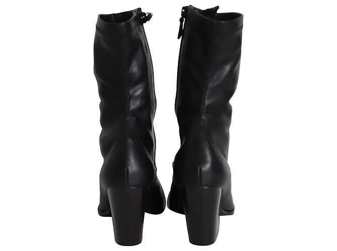 Stella Mc Cartney Stella McCartney Cowboy-Stretch 95mm Stiefel aus schwarzem Polyurethan - Ansicht 3