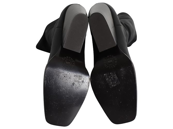 Stella Mc Cartney Stella McCartney Cowboy-Stretch 95mm Stiefel aus schwarzem Polyurethan - Ansicht 5