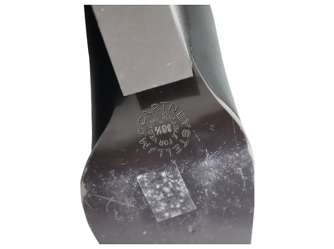 Stella Mc Cartney Stella McCartney Cowboy-Stretch 95mm Stiefel aus schwarzem Polyurethan - Ansicht 6