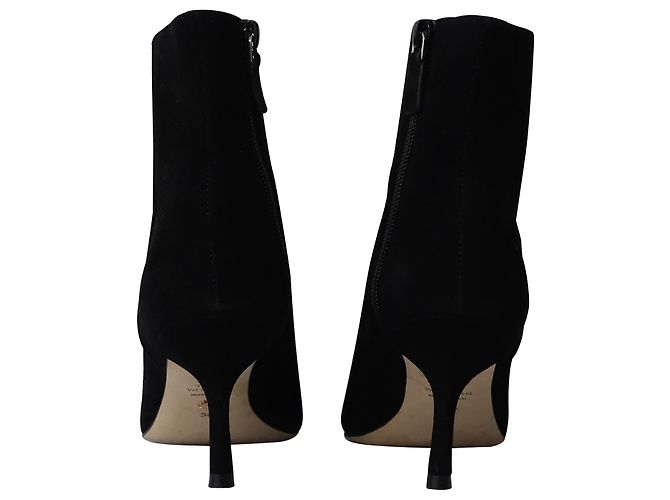 Stuart Weitzman Botines Kera con hebilla de cristal en ante negro - vista 4