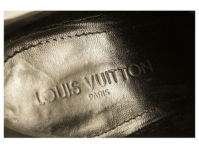 Scarpe Monk con fibbia foderate in pelle nera Damier Louis Vuitton LV da uomo taglia 7.5 Nero - vista 9