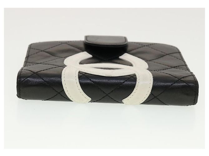 CHANEL Cambon Line Day Planner Cover Leather Black CC Auth th3612 - view 6