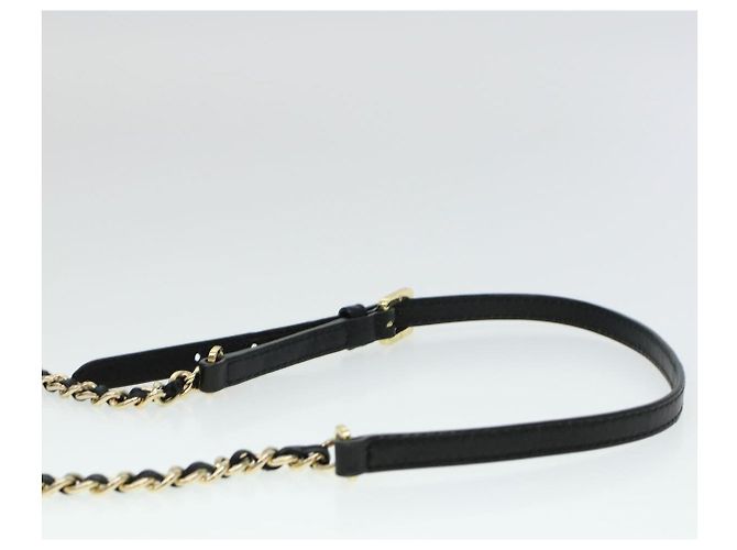 TORY BURCH Borsa a tracolla con catena in pelle nera Auth am4322 Nero - vista 14