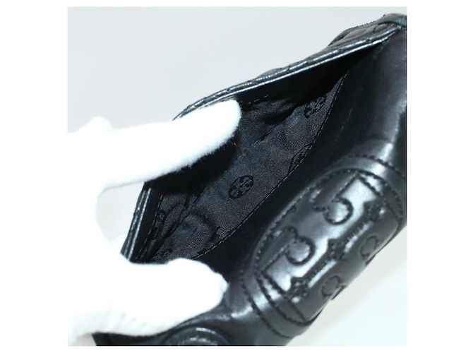 TORY BURCH Borsa a tracolla con catena in pelle nera Auth am4322 Nero - vista 19