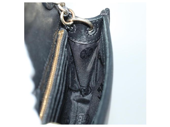 TORY BURCH Borsa a tracolla con catena in pelle nera Auth am4322 Nero - vista 23
