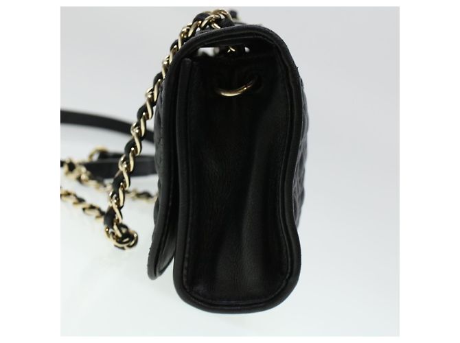 TORY BURCH Borsa a tracolla con catena in pelle nera Auth am4322 Nero - vista 3