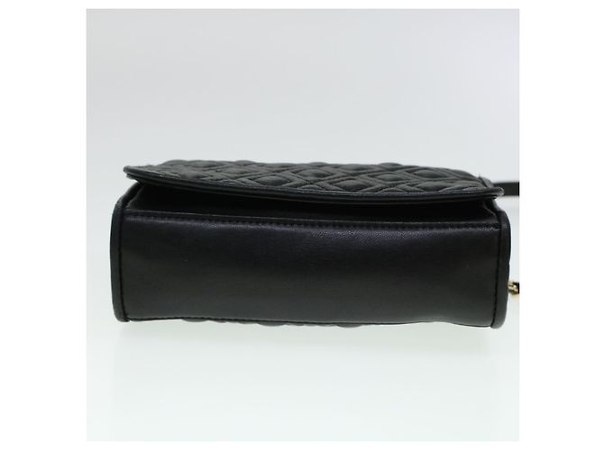 TORY BURCH Borsa a tracolla con catena in pelle nera Auth am4322 Nero - vista 5